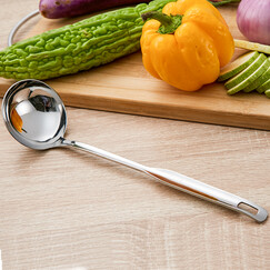 onlycook 火锅勺304不锈钢 汤勺漏勺大汤壳 长柄勺套装特惠 火锅汤勺