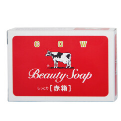 日本进口 牛乳石碱(COW) 沐浴皂 红色滋润型 100g/块*3块 保湿玫瑰滋润