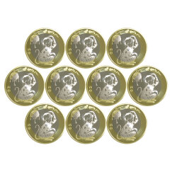 楚天藏品 2016年猴年纪念币 第二轮生肖贺岁币 二猴10元硬币 10枚 配小圆盒