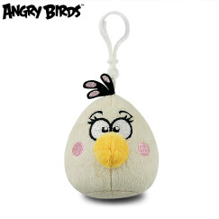 经典版Angrybirds 愤怒的小鸟 2.5寸毛绒公仔（带塑料挂钩）白鸟