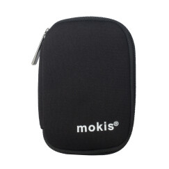 摩奇思(mokis)数码收纳包 多功能收纳袋 耳机收纳 数据线包 充电器收纳包 潜水面料 防震防压 黑色