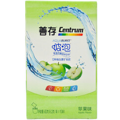 善存（Centrum）多维泡腾固体饮料 10袋装 苹果味