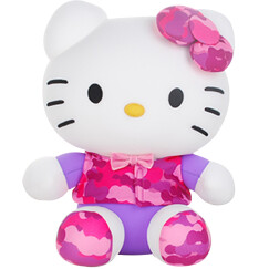 Hello kitty凯蒂猫 迷彩系列毛绒玩具 软体粒子公仔玩偶 抱枕靠垫布娃娃 13”33厘米 紫色