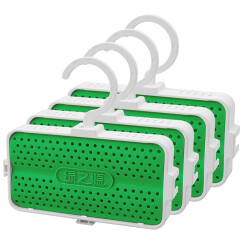 绿之源 可组装型多功能除味盒4盒装 可悬挂衣柜冰箱除味剂去味除臭活性炭竹炭包除异味剂（草绿色）