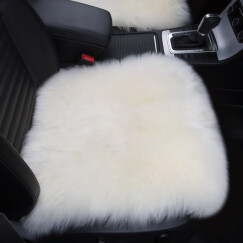 雷象ELEKKS 羊毛坐垫 中长毛座垫 冬季汽车坐垫 车家两用 45×45cm (珍珠白)