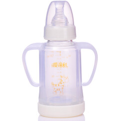 爱得利(IVORY) 奶瓶 防摔标准口径 新生儿 带保护套晶钻玻璃婴儿奶瓶120ml(配S奶嘴) A92