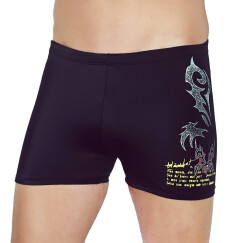奇海（QIHAI）男士泳裤平角舒适高弹温泉泳装104116 黑色M号