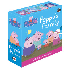 小猪佩奇 英文原版童书  Peppa Pig Peppa's Family纸板4册套装