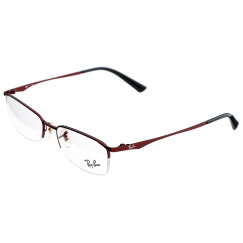 雷朋（Ray.Ban）眼镜框架 酒红色半框光学眼镜框眼镜架6293D-1168 54mm