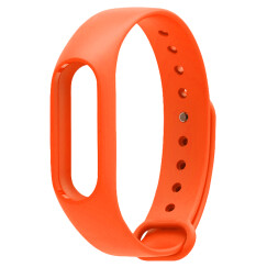 你的菜 小米2代手环腕带 配件替换 腕带 表带 防水硅胶运动表带 智能手环 橙色