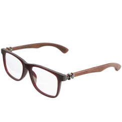 佐川藤井 眼镜 木质眼镜框架 复古手造 7425-3w 木纹棕
