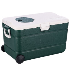 ICERS 保温箱车载药品海鲜冷藏箱 60升 有背带有轮有取物口 运输箱