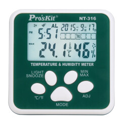 宝工（Pro'sKit）NT-316 数位温湿度计 数显温度计 测温仪 湿度仪 室内 电子温度计