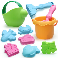 奥智嘉 儿童玩具 软胶材质压不坏沙滩玩具宝宝洗澡戏水玩具户外玩具 10件套新年礼物
