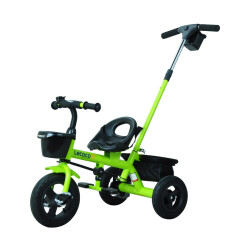 乐卡（Lecoco）儿童两用三轮车 三轮宝宝推车 多功能婴儿脚踏车 尼诺二代免充气钛空轮芥末绿