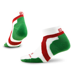ZEALWOOD跑步袜透气短筒袜越野跑功能性户外运动袜Z-CROSS R2一双装 白绿色 M(39-42)