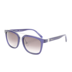 FERRAGAMO 菲拉格慕 女款紫蓝色镜框蓝紫色镜腿灰色渐变镜片眼镜太阳镜 SF809SA 454 56MM