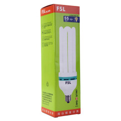 佛山照明（FSL）节能灯泡灯管大螺口大功率灯泡日光灯T5-4U-55W-E27白光6500K