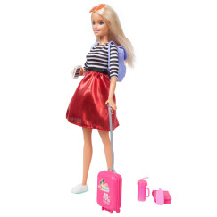 芭比（Barbie）女孩娃娃玩具 小小旅行家 FFB18