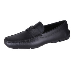 PRADA 普拉达 男士黑色牛皮商务平底休闲鞋正装皮鞋 2DD131 MGV F0002 7.5/41.5码