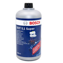 博世(BOSCH)DOT5.1Super 刹车油/制动液 塑料装 通用标准型(干沸点260℃/湿沸点180℃)意大利原装进口一升装