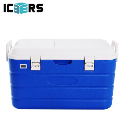 ICERS 保温箱车载药品胰岛素冷藏箱保鲜箱 40升 内置温度计款 蓝白色
