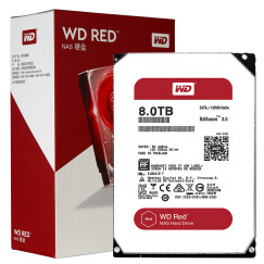 西部数据(WD)红盘 8TB SATA6Gb/s 128M 网络储存(NAS)硬盘(WD80EFZX)