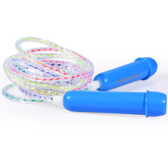 健乐轻便跳绳塑料柄可调螺旋透明绳体儿童女士学生跳绳802颜色随机