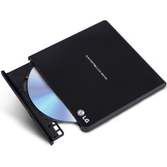 LG 8倍速 USB2.0接口 外置DVD光驱刻录机 黑色 （兼容windows 8和MAC操作系统）GP65NB60