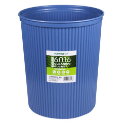 三木(SUNWOOD) 26cm直径加厚耐用圆纸篓/清洁桶/垃圾桶分类 蓝色 6016