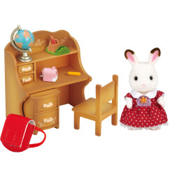 森贝儿家族玩具儿童礼物女孩过家家公主娃娃玩具巧克力兔妹妹家具套5016