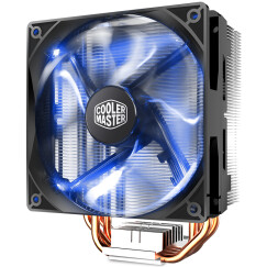 酷冷至尊(CoolerMaster)T400i （蓝光）CPU散热器(支持I9 2066/4热管/PWM温控/LED风扇/背锁扣具/直触热管)