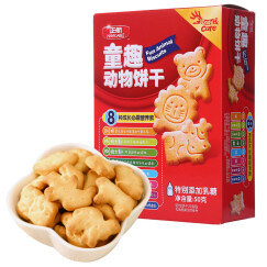 正航 儿童零食 童趣动物饼干盒装 50g