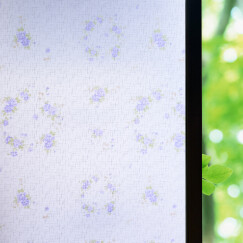 万域（wanyu） 静电玻璃纸自粘磨砂玻璃贴膜卫生间浴室办公室窗户玻璃贴纸防水防晒透光不透明 9627紫玫瑰 0.9X2米