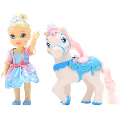 杰克仕(JakksPacific) 女孩娃娃玩具 迪士尼 动漫周边 灰姑娘公主与小马 79525