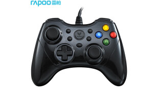 雷柏（Rapoo） V600 电竞级振动游戏手柄 有线手柄 电脑游戏手柄 黑色