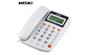 美思奇（MSQ）电话机座机 固定电话 办公家用 免电池 双接口 618白色