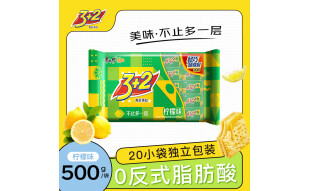 康师傅 3+2苏打夹心饼干蛋糕 柠檬味500g 休闲零食 早餐下午茶
