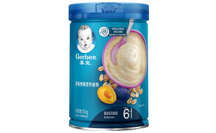 嘉宝(Gerber)米粉婴儿辅食 燕麦西梅麦粉 宝宝营养高铁麦粉2段250g(6-36个月适用)