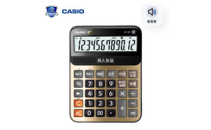 卡西欧（CASIO）语音计算器超大型GY-120蟠龙金声音洪亮日历闹铃设置