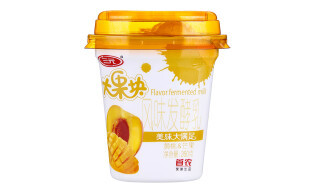 三元 大果块 风味发酵乳 黄桃&芒果酸奶酸牛奶 260g（2件起售）