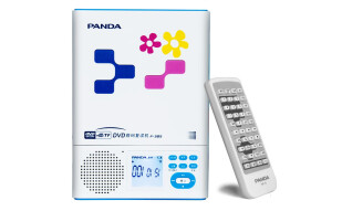 熊猫(PANDA) F-385 CD机 随身听 VCD播放器 MP3英语学习机 复读机 DVD机 充电插卡U盘播放机 迷你音响录音机