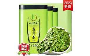 一杯香茶叶2023新茶绿茶明前龙井茶3盒共300克浓香型春茶中秋送礼盒装
