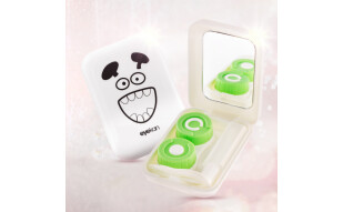 eyekan（世纪凯达） 隐形眼镜盒 伴侣盒 双联盒护理盒A-8106  白色(图案随机发货)