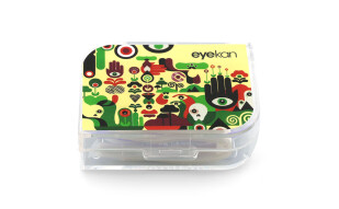 eyekan（世纪凯达） 隐形眼镜盒 伴侣盒 双联盒护理盒K1516  紫色（图案随机发）