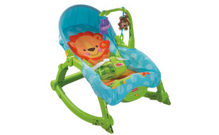 费雪（Fisher Price） 新生儿宝宝婴幼儿可爱动物多功能轻便摇椅睡觉椅W2811