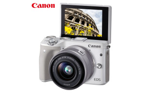 佳能微单（Canon）EOS M3 （15-45镜头白色套机）（2420万像素 触控翻转LCD 内置WIFI）