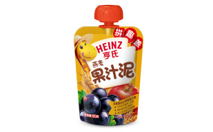 亨氏 (Heinz) 4段  宝宝零食 苹果黑加仑燕麦 儿童果汁泥120g(3岁以上适用)