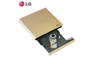 LG 8倍速 USB2.0接口 外置DVD光驱刻录机 玫瑰金色 （兼容windows 8和MAC操作系统）GP65NG60