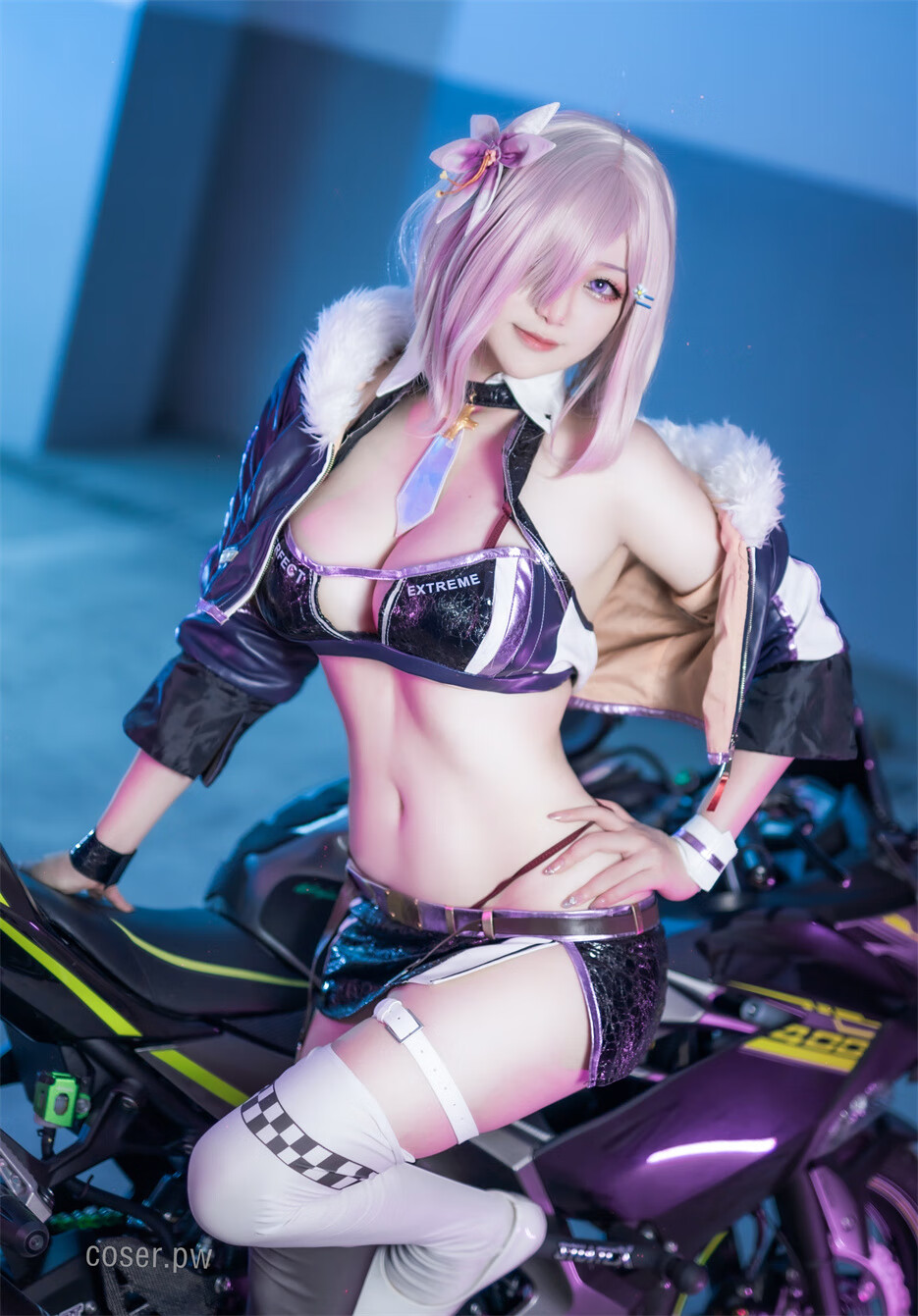 动漫博主 Halo_酱 NO.028 玛修机车赛车服 [12P-79.3 MB]